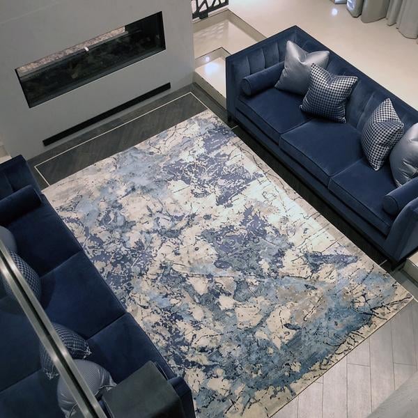 Bluesy  - 305cm x 245cm (10ft x 8ft) - Contemporary Rugs - HANDMADE RUG COMPANY