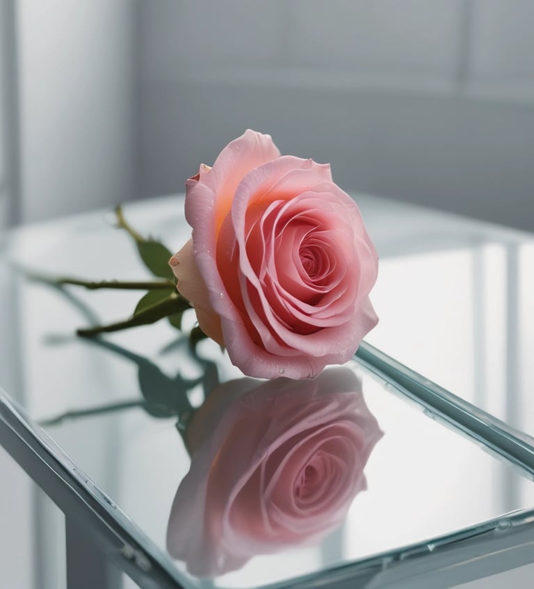 red rose with green leaves