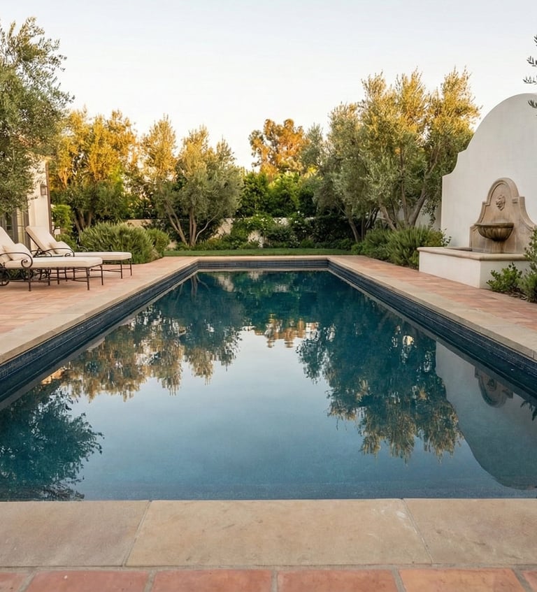 Clear backyard pool while planning a pool heater repair in Austin area