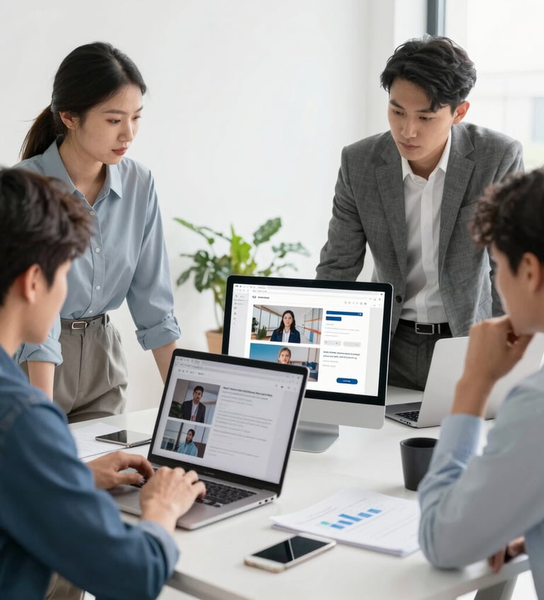 person holding pencil near laptop computer