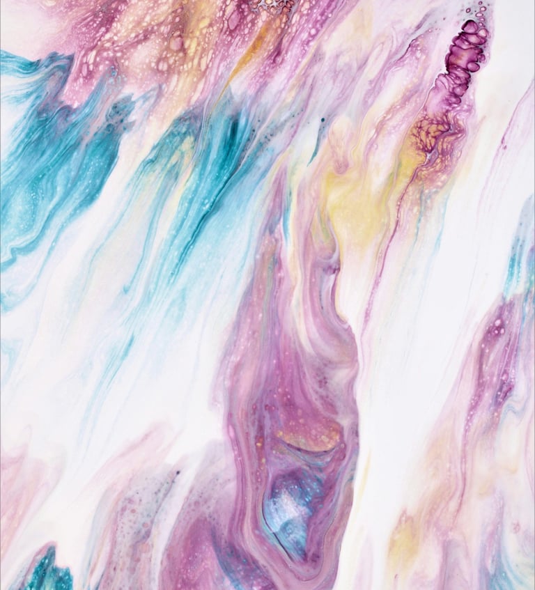 Abstract image using purple, blue and yellow