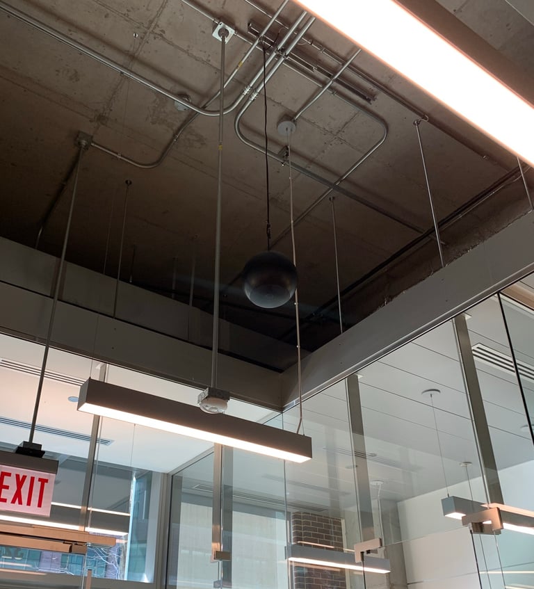 Pendant Ceiling Speaker and Audio System Installation