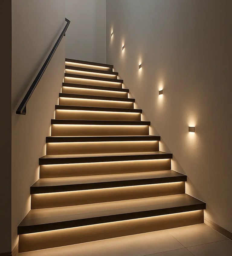 Modern LED staircase