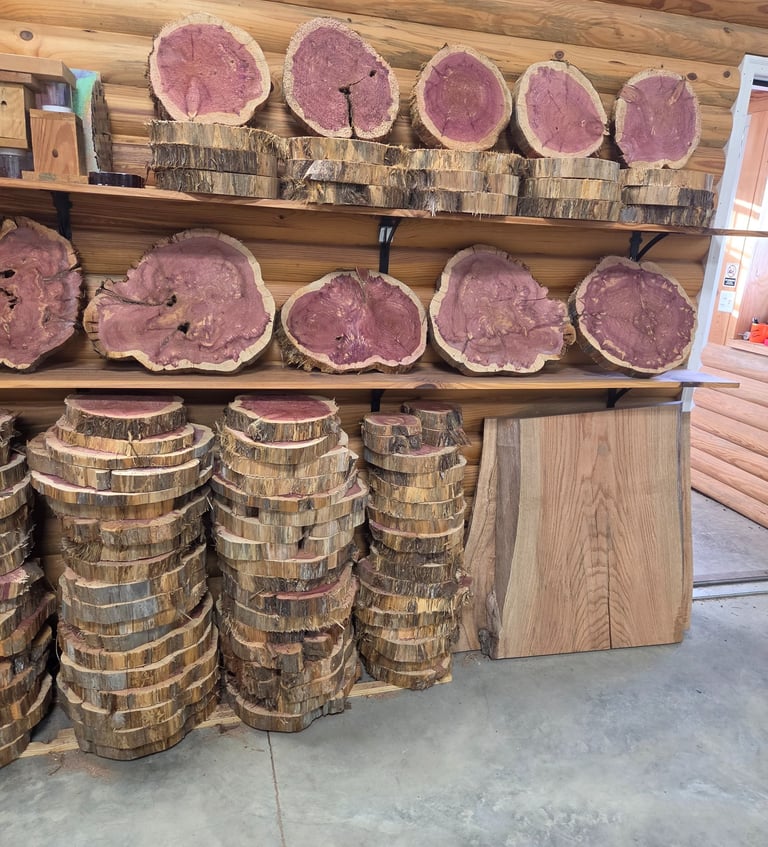 Cypress centerpieces for events.