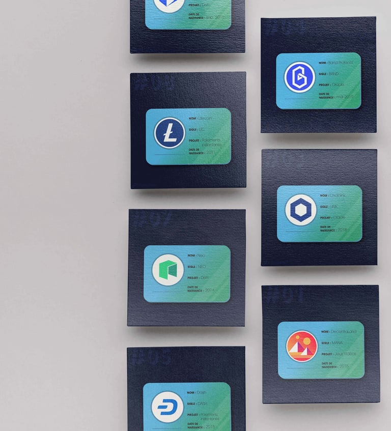 Exemples de visuels de réseaux sociaux CryptoFeel
