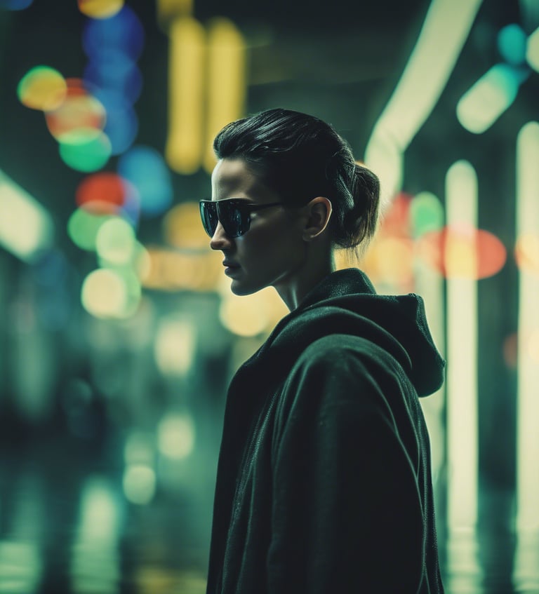 black and red light illustration