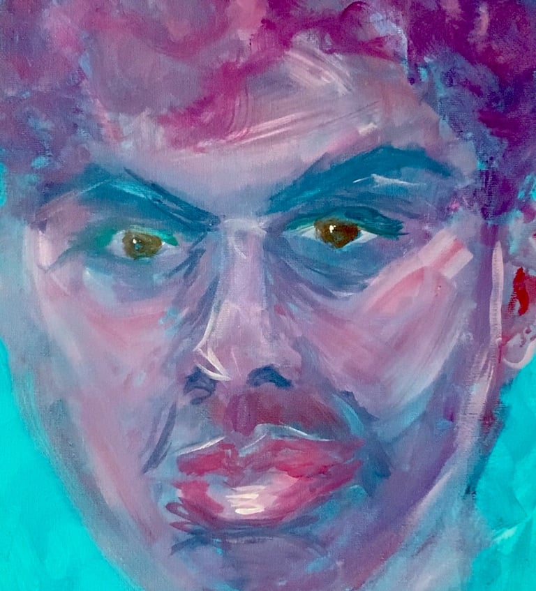 Future Jake - gouache and acrylic on canvas - 16 x 22"