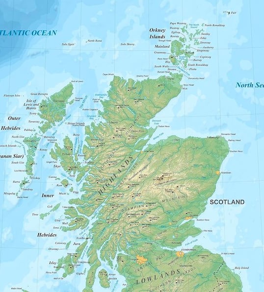 Map of Scotland