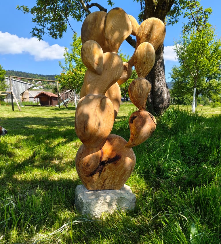 sculpture cactus corail Aubin Thiriat