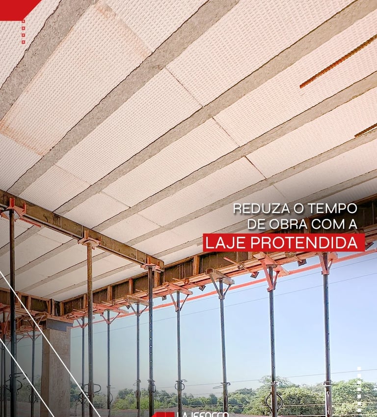 escoramento em laje protendida