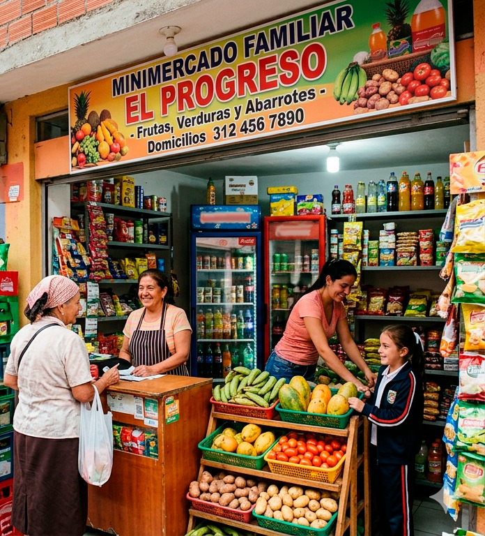 Microempresaria maneja su propio negocio