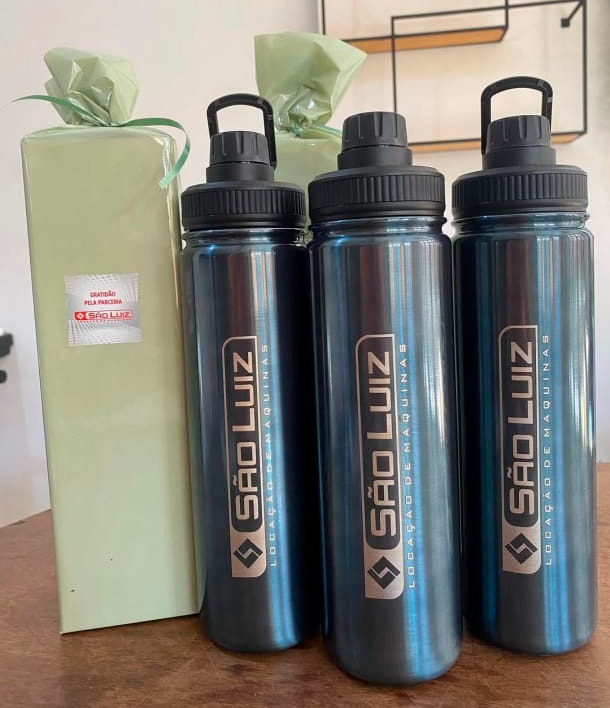 garrafa térmica personalizada com logomarca em Piracicaba