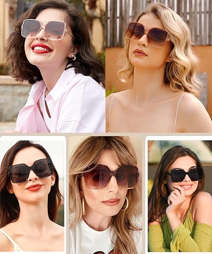 Oversized Square Sunglasses for Women