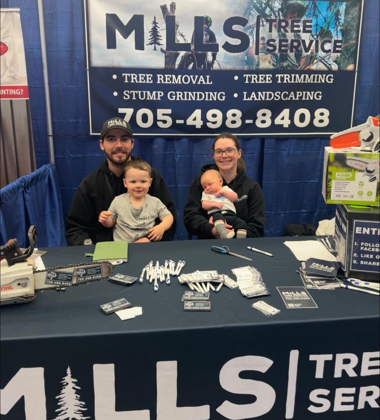 Jaden and the mills tree service family.