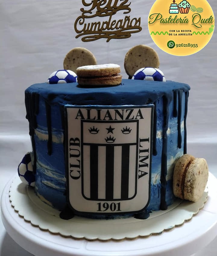 torta alianza lima pasteleria queti personalizada