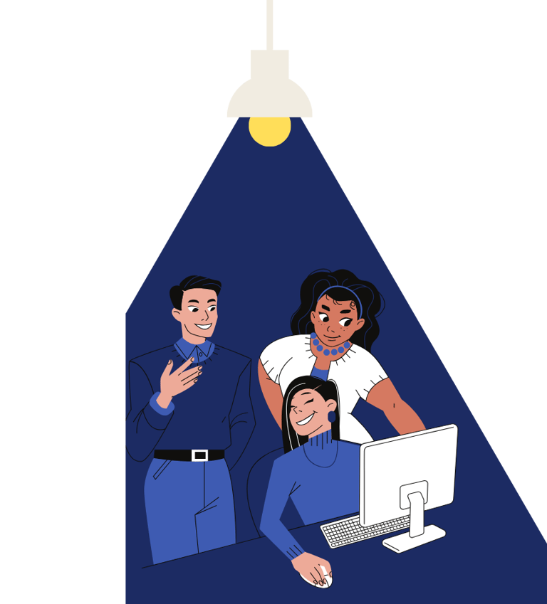 entrepreneurs visiblement heureux,mis en lumière avec internet