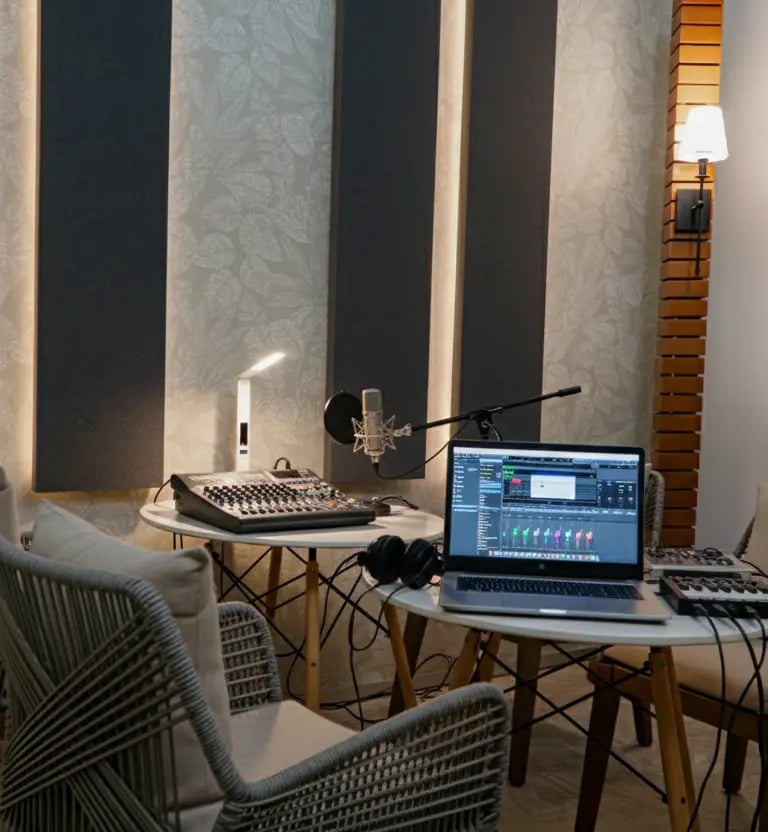 a laptop computer sitting on a table with a laptop on it