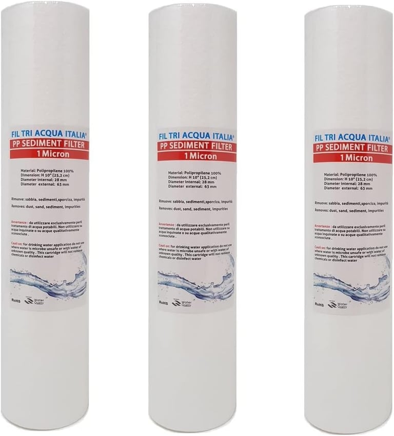 Filtros de sedimentos de polipropileno de 1 micra para eliminar partículas finas y turbidez del agua