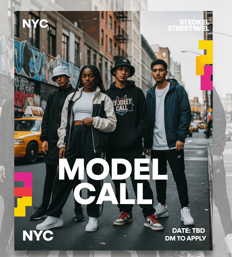 NYC Model call Social Graphic
