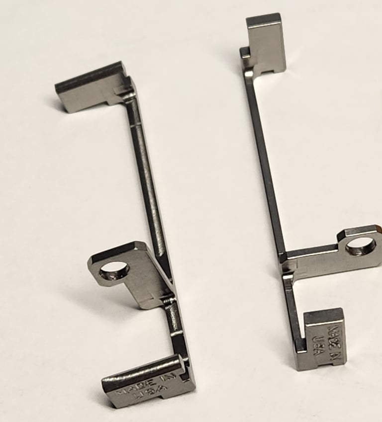 a pair of metal handles