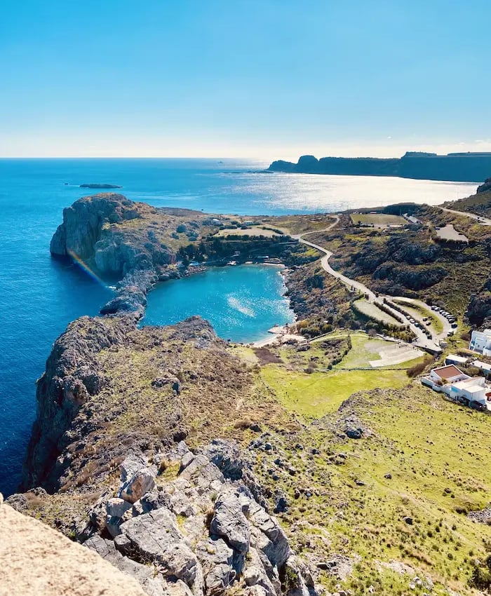 hearth shaped bay in Lindos Rhodes Greece