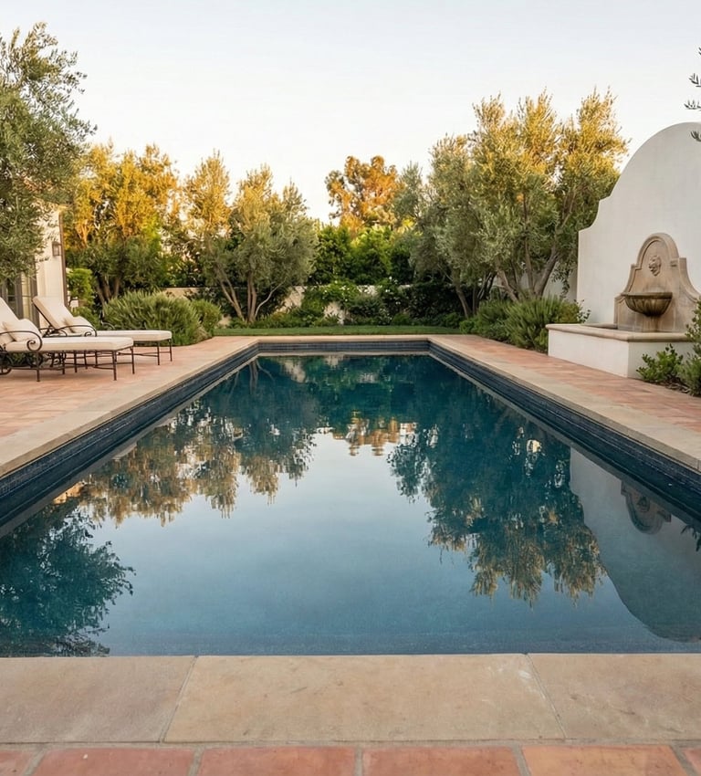 Clear backyard pool while planning a pool heater repair in Austin area