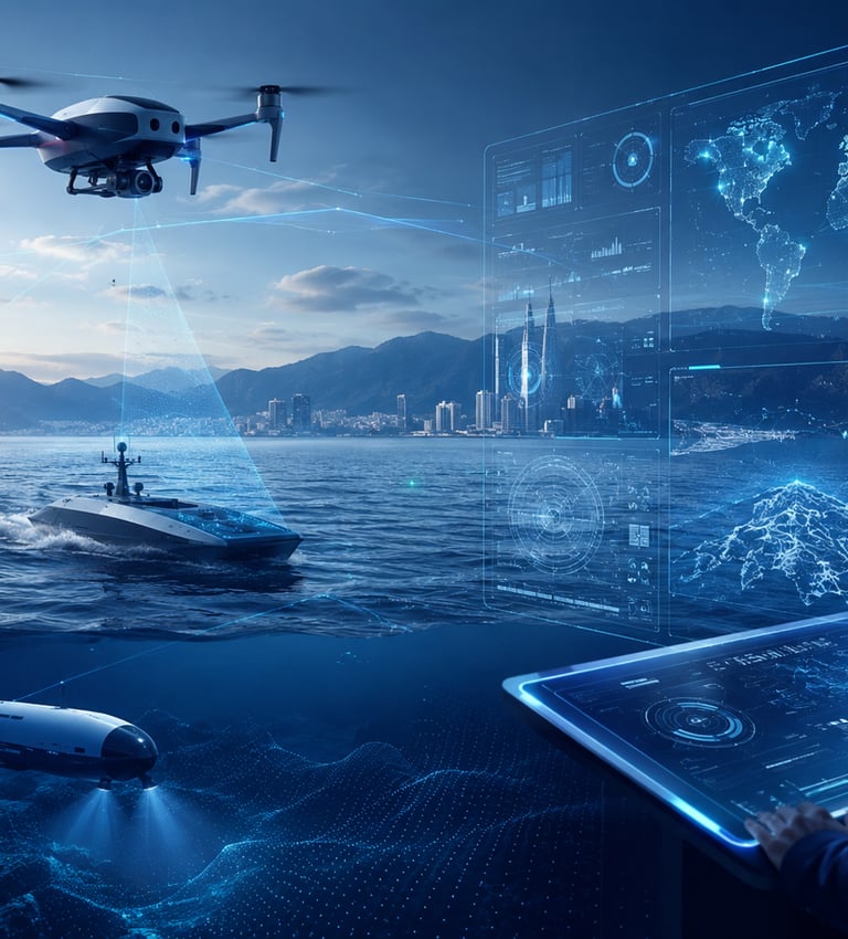 Autonomous aerial and maritime AI systems