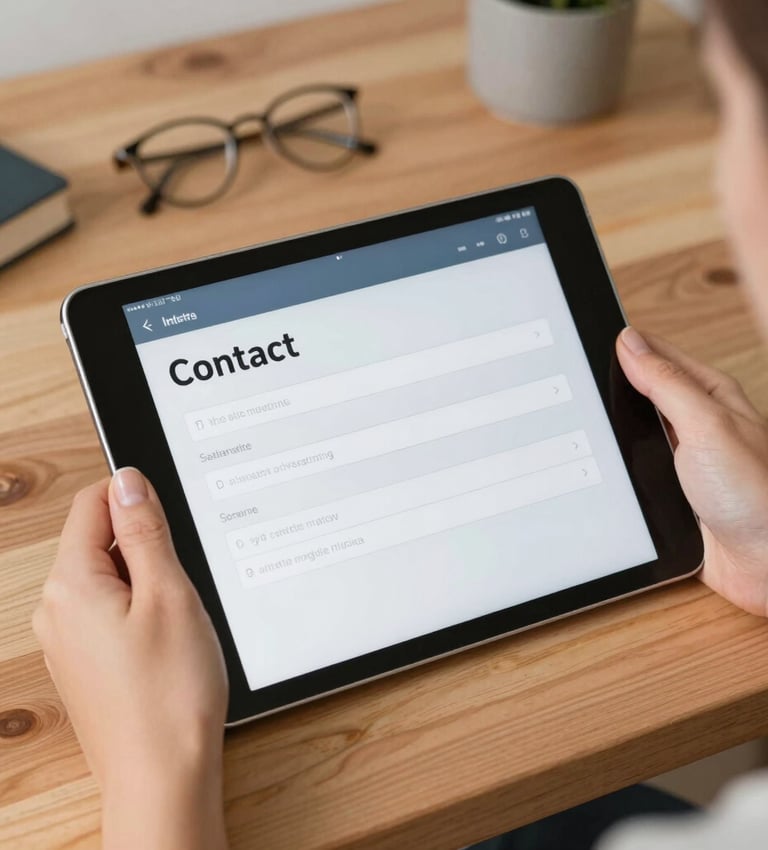A cozy workspace with a laptop, notebook, and a steaming cup of coffee ready for messages.