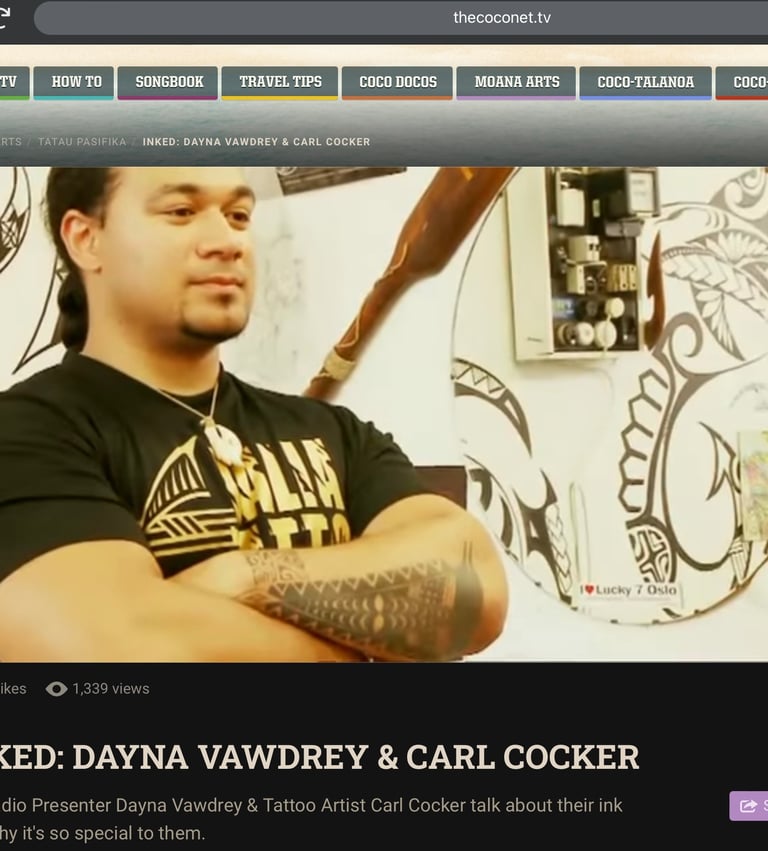 Tongan Tattoo artist Carl Cocker of Kalia Tattoo