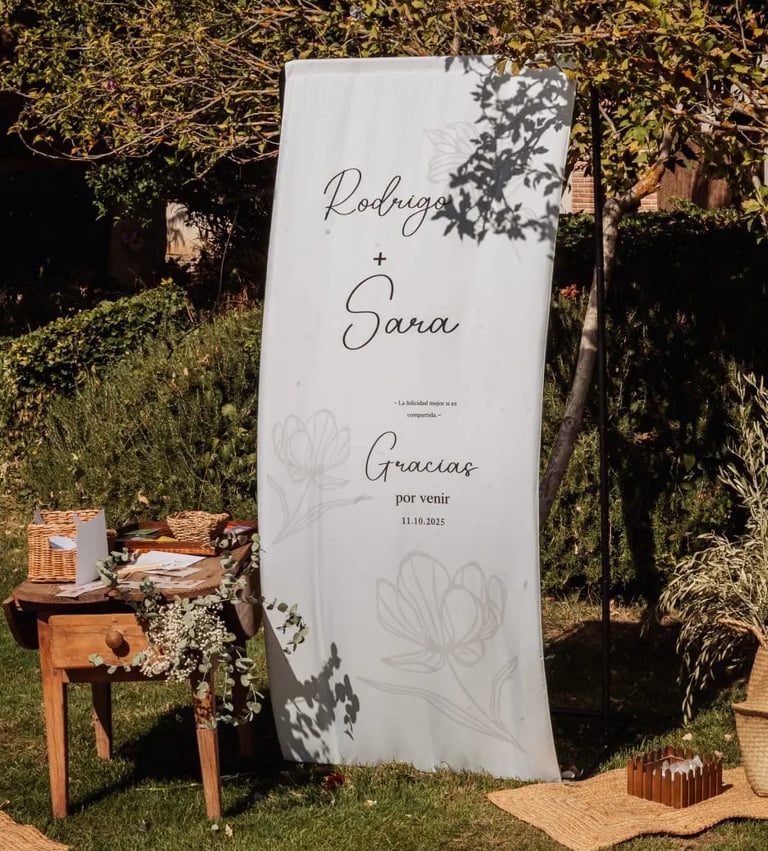 cartel de bienvenida