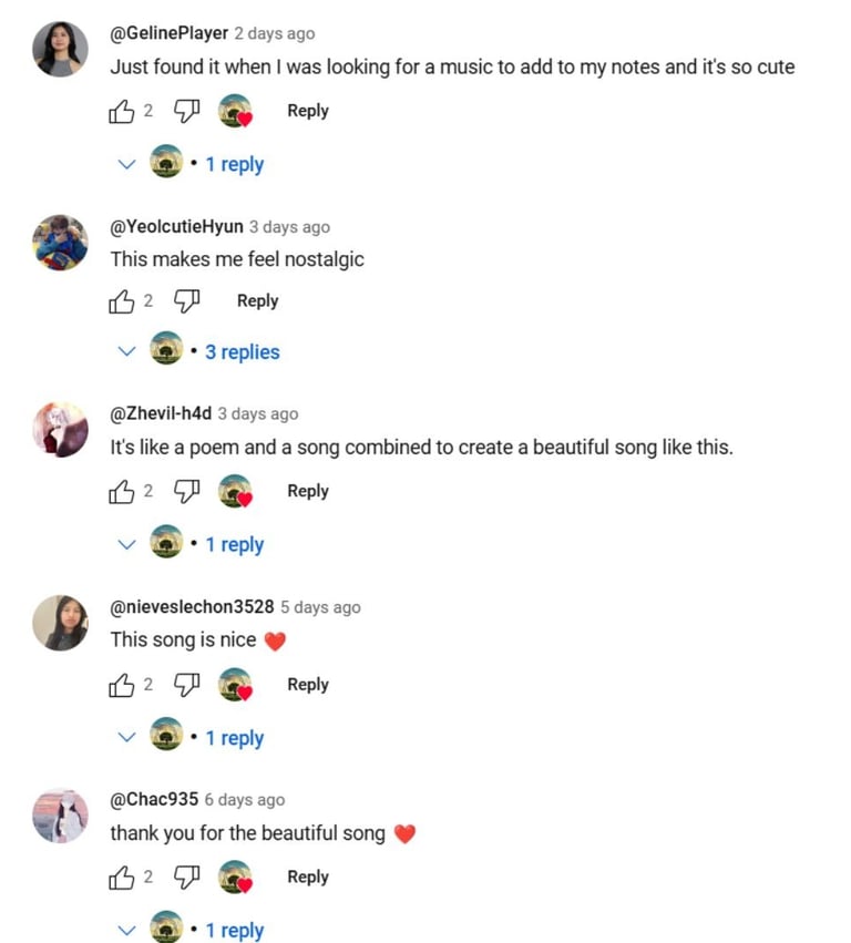 YouTube comments on Introverted's A Memory To Keep