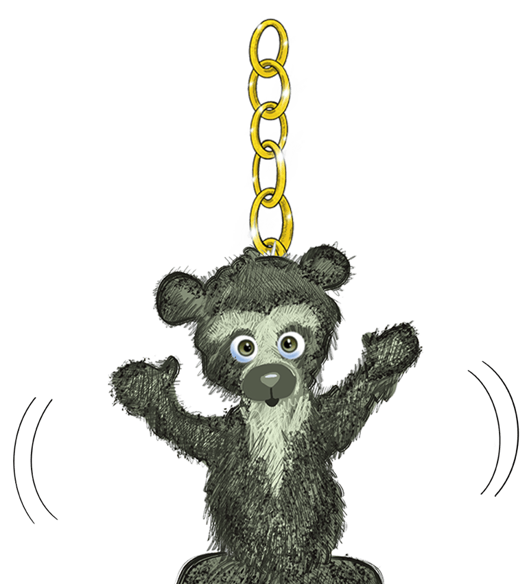 Spectacled Bear spy earring