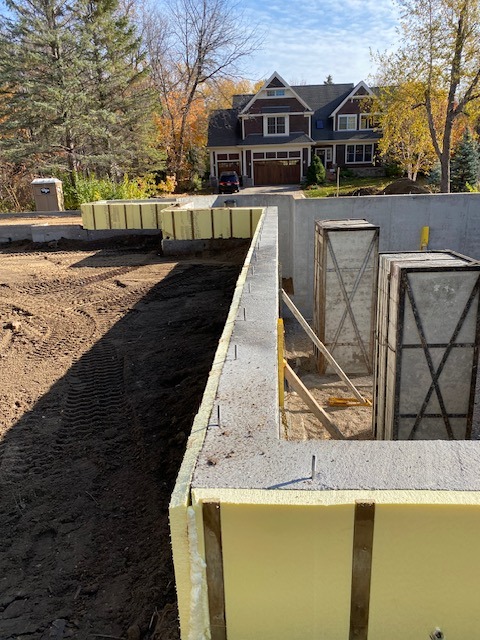 basement excavated for new home