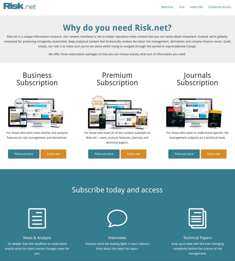 a website page with a website page for a business