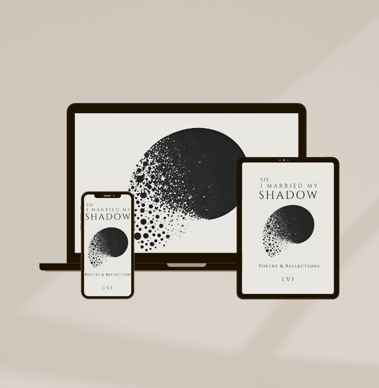 so, i married my shadow poetry & reflections on amazon, kindle, lvflvx.com @lvf.lvx @lvf.shadowwork 