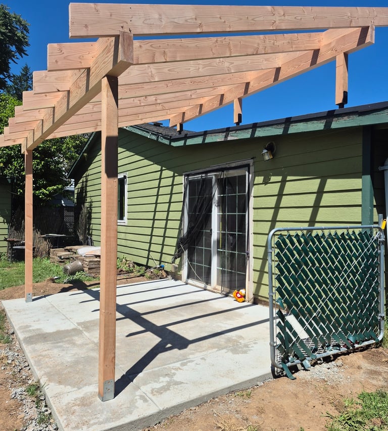Open pergola style cover