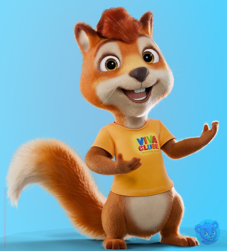 mascote 3D personagem 3D
