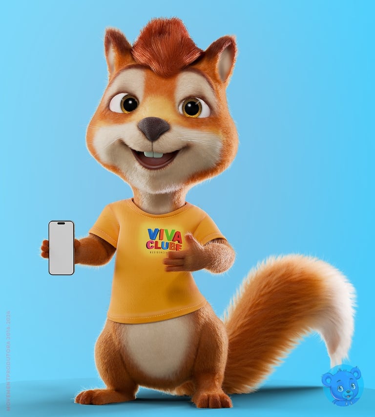 mascote 3D personagem 3D