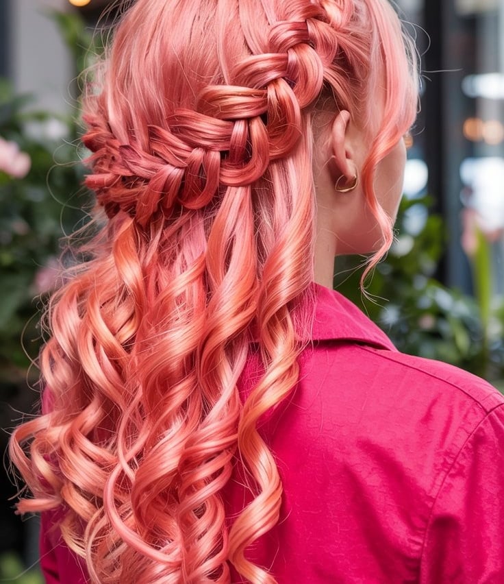 pink-hair-waterfall-braid-hairstyle