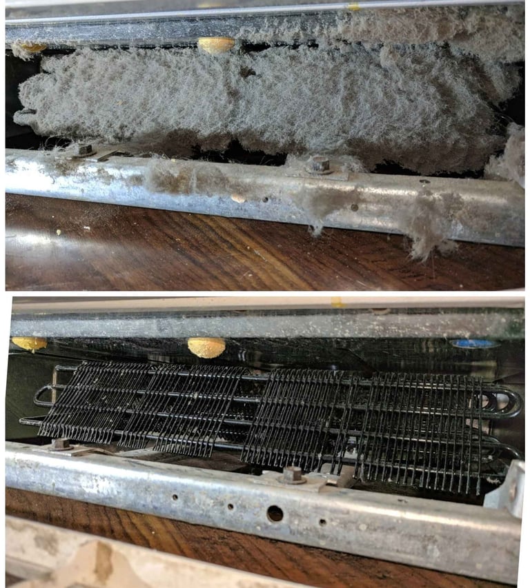 dirty condenser coils refrigerator maintenance in Orange county