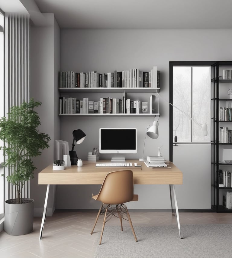 A cozy workspace with open books and a laptop, symbolizing practical knowledge and learning.