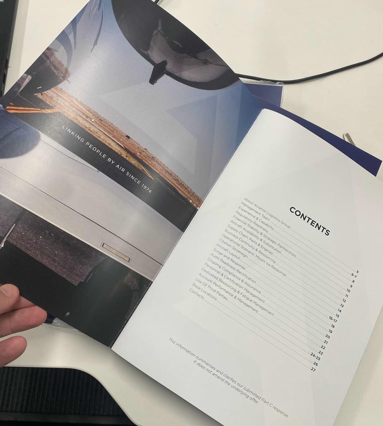 Air Link aviation technical document and brand identity execution by Maljers Creative