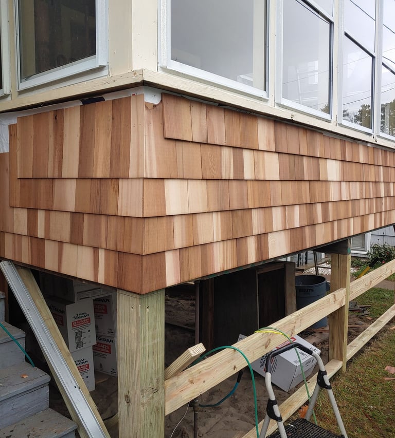 Cedar shakes new construction