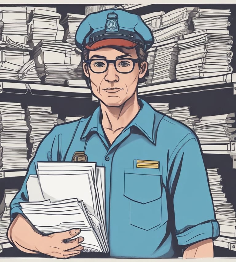 A professional shredding truck parked outside a small office building on a sunny day.