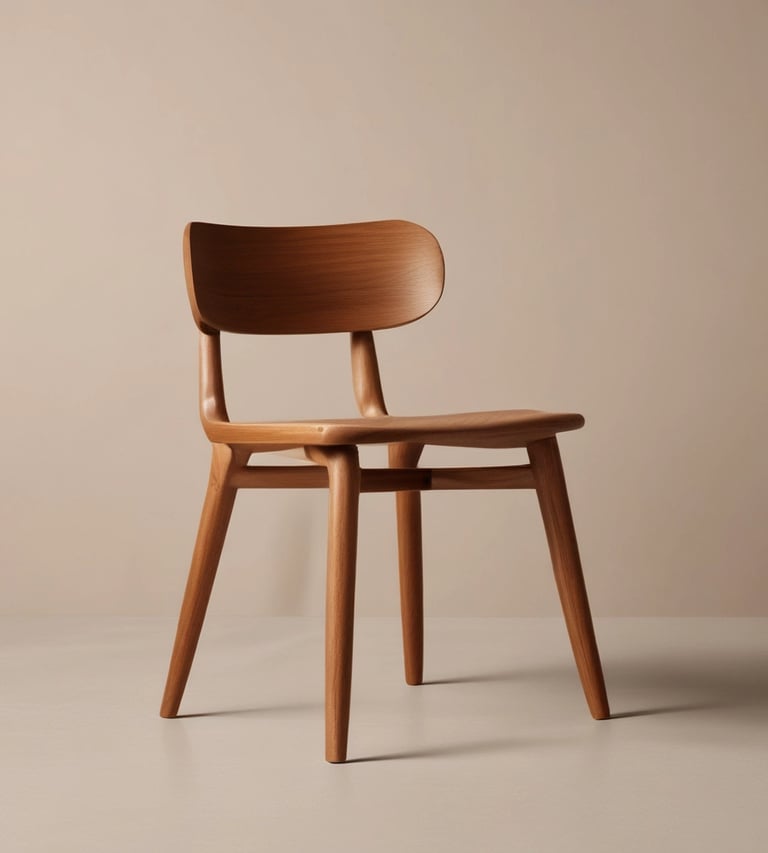 a wooden chair with a wooden chair and a chair