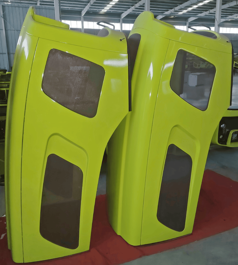 Various agricultural machinery hoods, casings, and external components