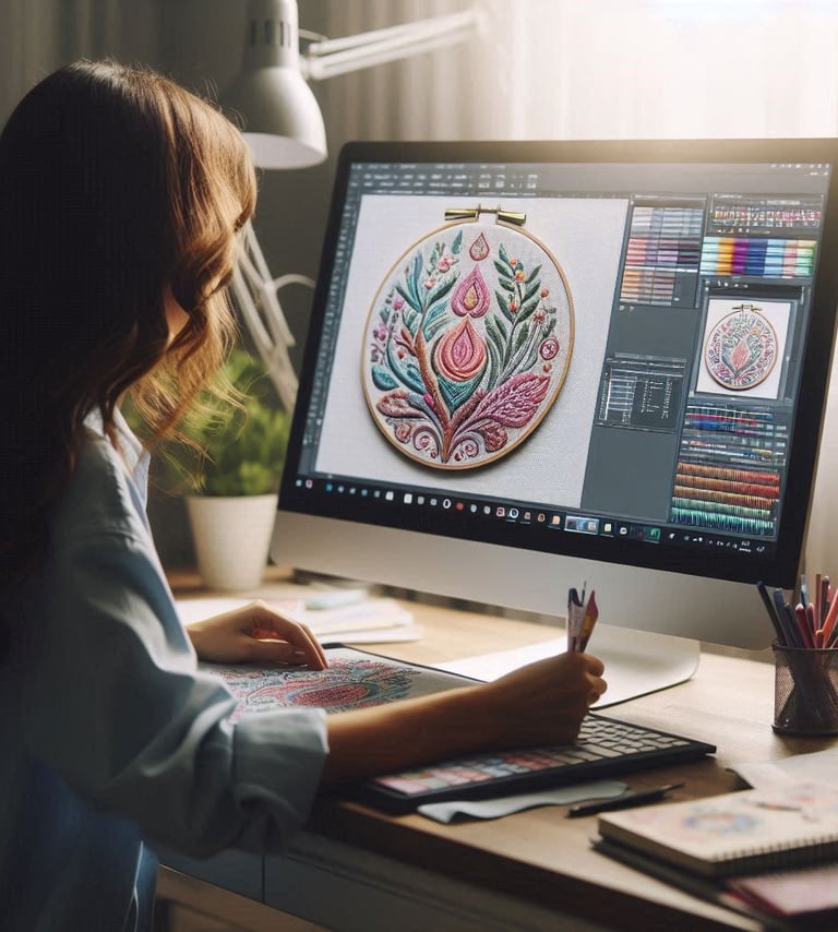 Thread Art Studio Expert Digitizing a Embroidery Design
