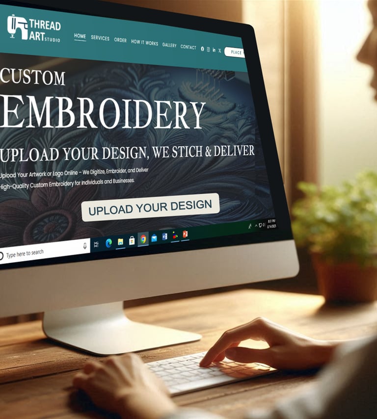 Thread Art Custom Embroidery | Upload Your Design