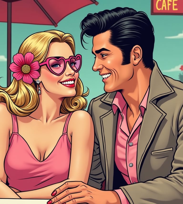100 Coffee Dates star Magenta is seeking Mr Right. She's on a date with an Elvis tribute artist.