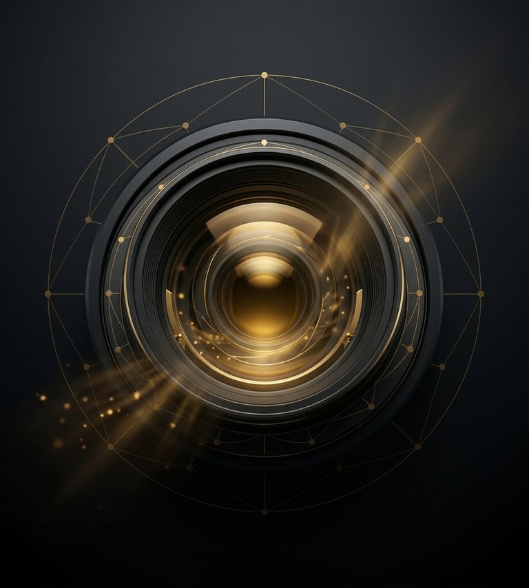Premium-Objektiv symbolisiert digitale Berührungspunkte und systematisches Enterprise IT-Consulting.